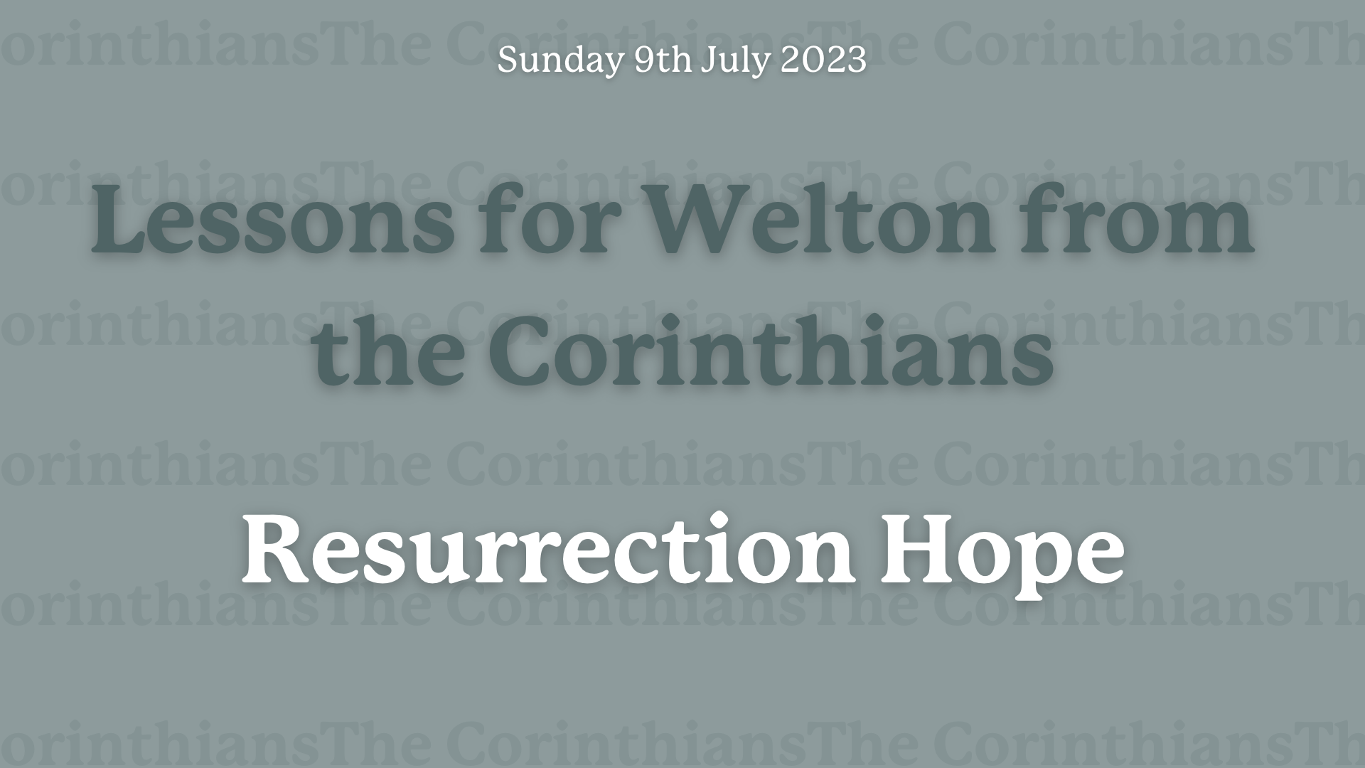 Sunday Service - Resurrection Hope